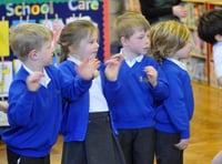 The six and seven-year-olds learnt a Fire of London rap (FD10-127-19)