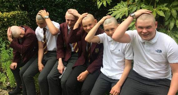 Boys have a close shave for pal Jenson