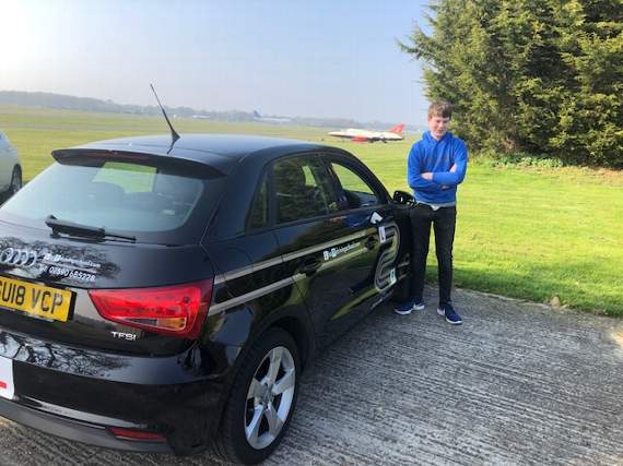 Josh Alcott on the Top Gear track