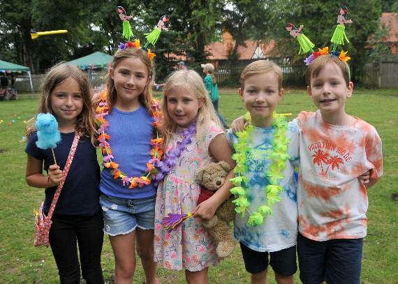 All Saints School summer fair: The tropical theme brought out some colourful outfits (FD28-32-19)Picture order no: FD28-32-19