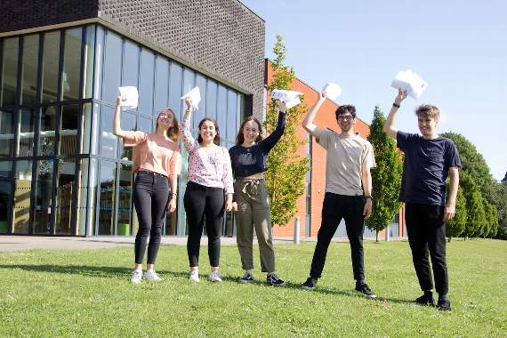 MRC students Sophie Brownbill, Emily Chuter, Amberley Lloyd, Max Bryars-Mansell and Harry Keartland