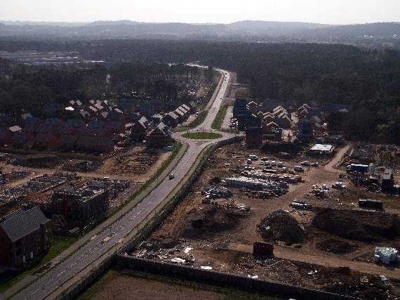 Aerial photography of Bordon’s new infrastructure taken by Allan Arthurs of Media Techniche Ltd