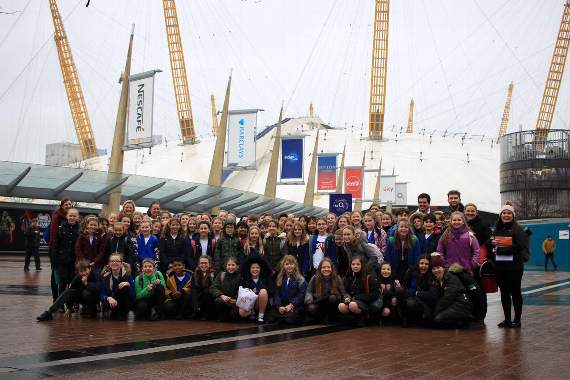 Pupils take to the O2 stage