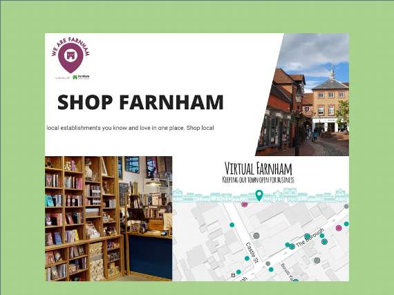 Farnham Town Council is supporting the wearefarnham.co.uk and virtualfarnham.co.uk websites – both of which offer a great way to support our local independent business community