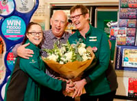 Lottery winner Michael Hunter thanks Morrisons staff