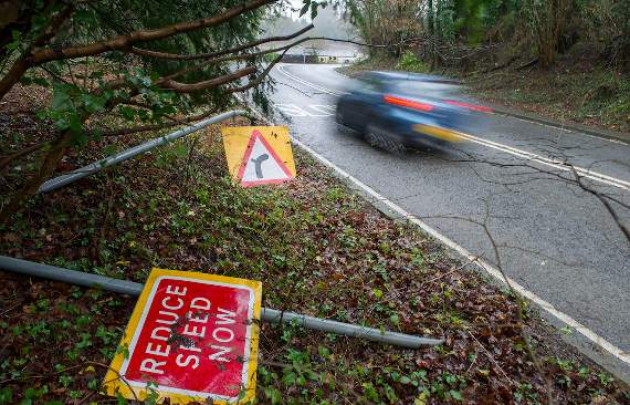 Warning signs close by knocked down several years ago and not put back (Photo: Pete Gardner)