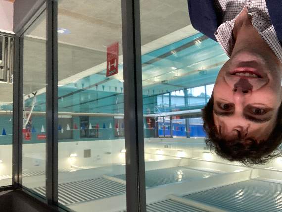 Cllr Tree at the new leisure centre