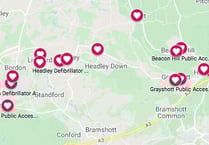 Map for Bordon defibrillators created by first aider