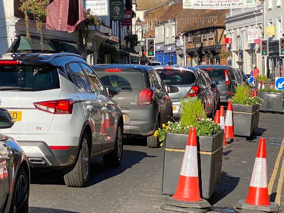 Traffic in Downing Street (Photo by Chris Chittuck)