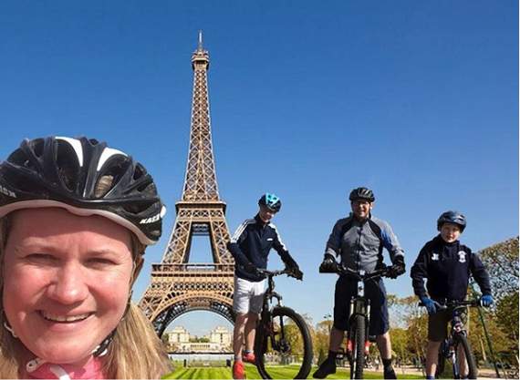 The Isenman family are making the most of their lockdown – cycling the equivalent distance from London to Paris, and now Geneva, to raise money for Phyllis Tuckwell Hospice