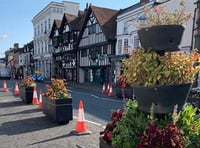 The barriers in the town centre have been replaced with planters
