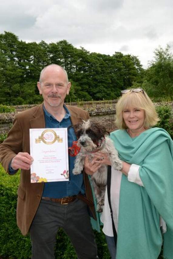 Mel is pictured with Morris and Clive with their award certificate