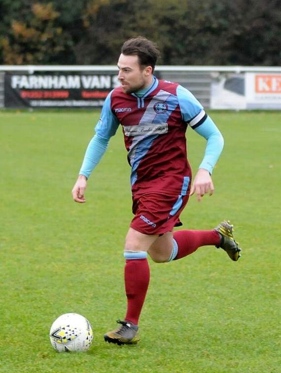 Badshot Lea skipper Liam Roberts has seen a lot of players leave the club this season (FD48-123-19)