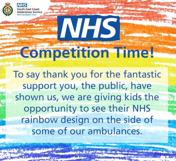 Entries should be on A4 paper and sent to NHSrainbow@secamb.nhs.uk by 5pm on Friday, April 24
