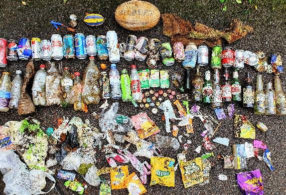 The collection of rubbish