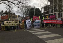 Climate protesters in scuffle with police ahead of Surrey council meeting