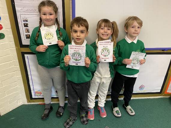 Pupils made their passports at the end of the last school term