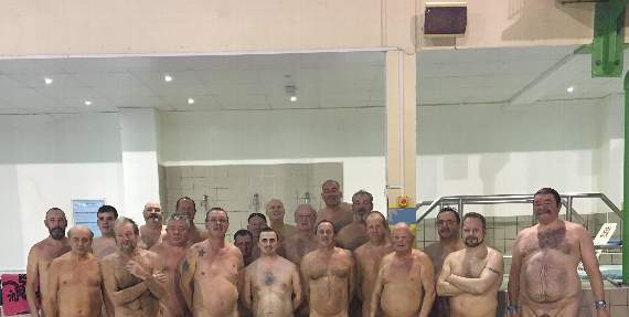 The nudists at their last naked swim