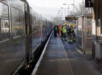 Evacuation from train as carriage fills with smoke