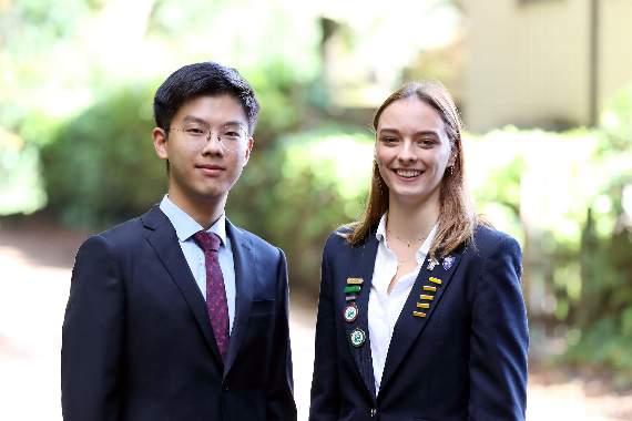 Ottilie and Gary, Head Girl and Boy at The Royal School