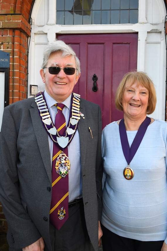 Haslemere town mayor John Robini with mayoress, and fellow councillor, Jacquie Keen