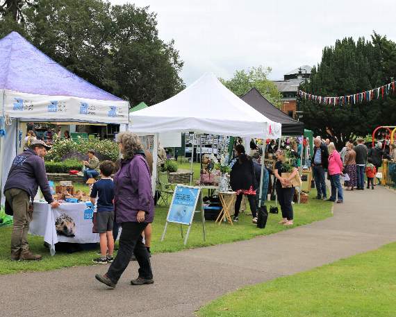 Stalls at the eco-fair