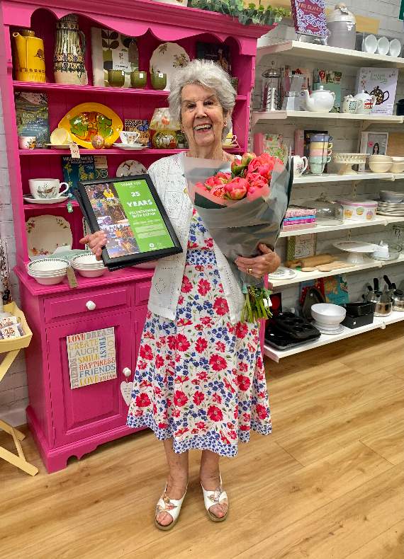 Betty celebrates 25 years at Oxfam