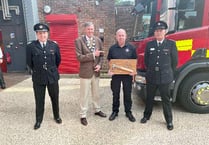 Paul's final parade at Haslemere Fire Station