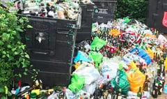 Overflowing group of bottle banks in Four Marks car park has been cleared