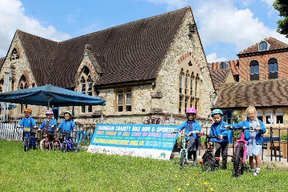 Proceeds from the charity bike ride are split between St Andrew’s Infant School in Farnham and Farnham Round Table (PHOTO: JACOBA MURRAY)