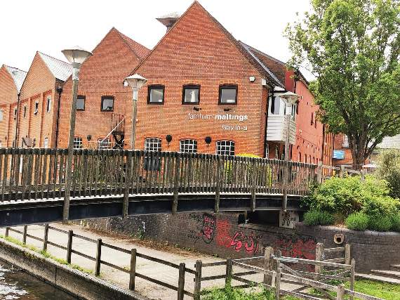 The Maltings has fallen victim to the graffiti