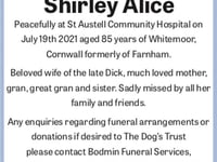 Family pays tribute to great gran Shirley Alice Ralph