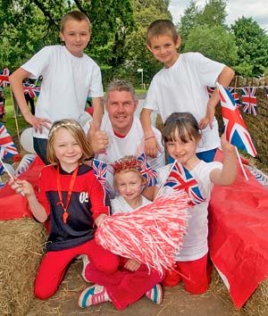 •Red, white and blue by friends of the village; Keown Maitland, Ryan Meredith, Jon Sandford, Keisa Maitland, Chloe Williams and Katie Peacy.