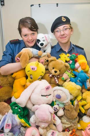 •Sea Cadets Amy Stewart and Hannah Berry.
