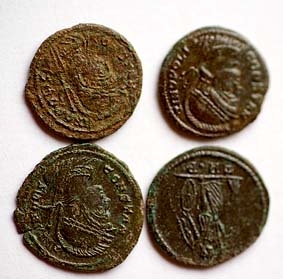 •Examples from the Yorkley coin hoard.