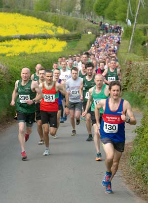 •The start of the race.