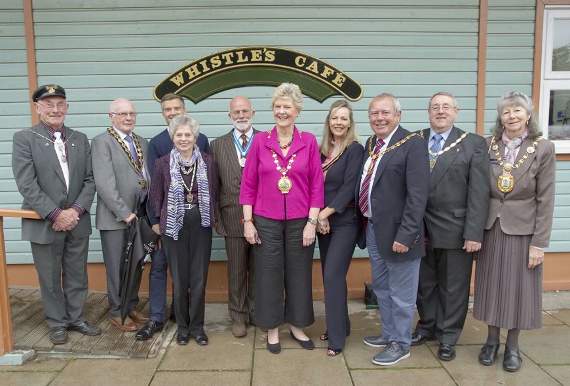 District council chairman, Cllr Marrilyn Smart (centre), with High Sheriff of Gloucestershire Charles Martell (fourth from left), Forest MP Mark Harper (third from left) and civic dignitaries from Gloucestershire, Herefordshire and Monmouthshire.