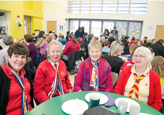 •Marie Crowley, Jean Green, Sheena Bennett and Ann Simpson of the Chepstow division of Trefoil Guild which meets in Caldicot.