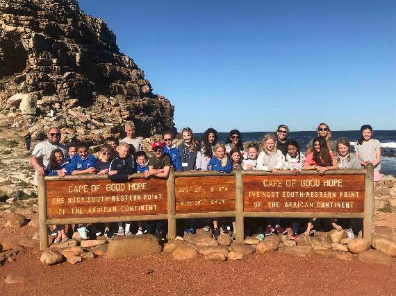 Cape Point was the southernmost part of the youngsters’ visit to South Africa.