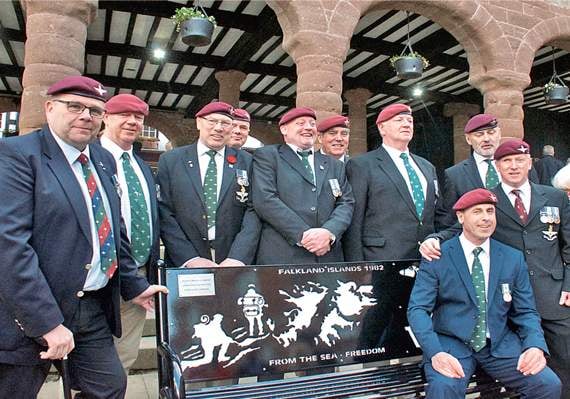 Home memorial to Falklands sacrifice