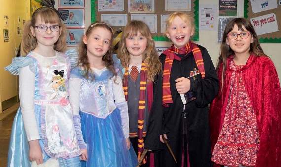 Emily Burnard, Chloe Pflug, Lily Pollock, Evie Lowthian, Erin Marfell, all aged eight from Ruardean’s Woodside Primary School.