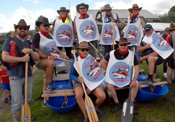 The Bream Bandits raft was crewed by Rising Sun pub regulars.