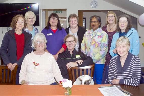 (Back) Alia Rickards, Dorothy Haworth, Lena Maller, Angela Ford, Oma Watkins, Bridget Wilks, Yvonne Anderson, (front) Dee Major, Cherry Lynne and Jill Warry.