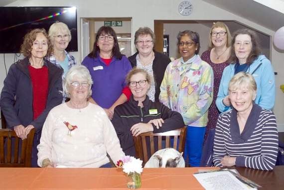 (Back) Alia Rickards, Dorothy Haworth, Lena Maller, Angela Ford, Oma Watkins, Bridget Wilks, Yvonne Anderson, (front) Dee Major, Cherry Lynne and Jill Warry.
