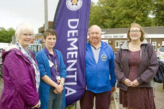 Supporters Dorothy Haworth, Ruth Ward (dementia enabler FoD district care), Terry Mckenzie and Bridget Wilks.