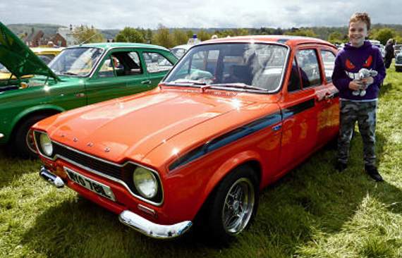 Overmonnow School pupil Lucas Kidman, nine, loved the look of this Escort Mexico. Adam Jenkins bought it aged 14 as a rusty wreck and spent over £28,000 on doing it up.