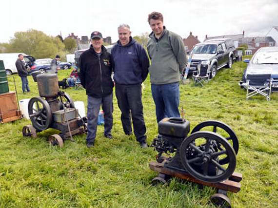 Forest Vintage Vehicle & Machinery Club trio Robin Barber and Yorkley father and son Clive and James Saunders.
