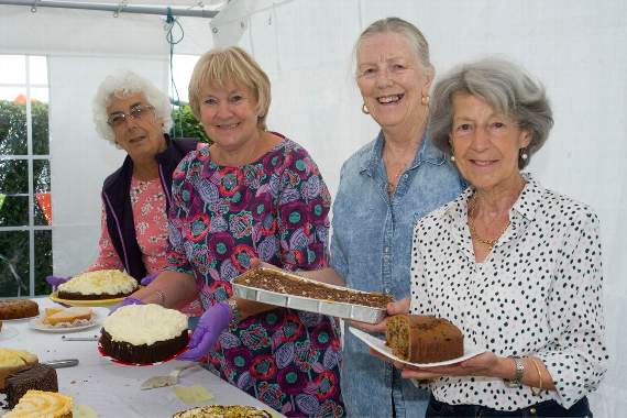 Cakes anyone? Inez Midgley, Angela Davies, Sheila James and Janet Taylor.