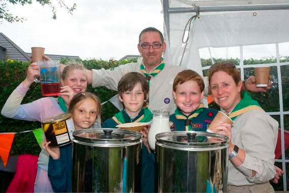 ylburton and Lydney Scouts had a busy afternoon. Leaders Adam Tompkins and Lynette Haslam with Scouts Josie Warner, Willow Gow, Ewan Shakeshift and Glyn Haslam.