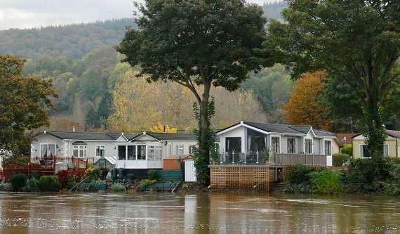 People from Monmouth’s Riverside Residential Park were evacuated.